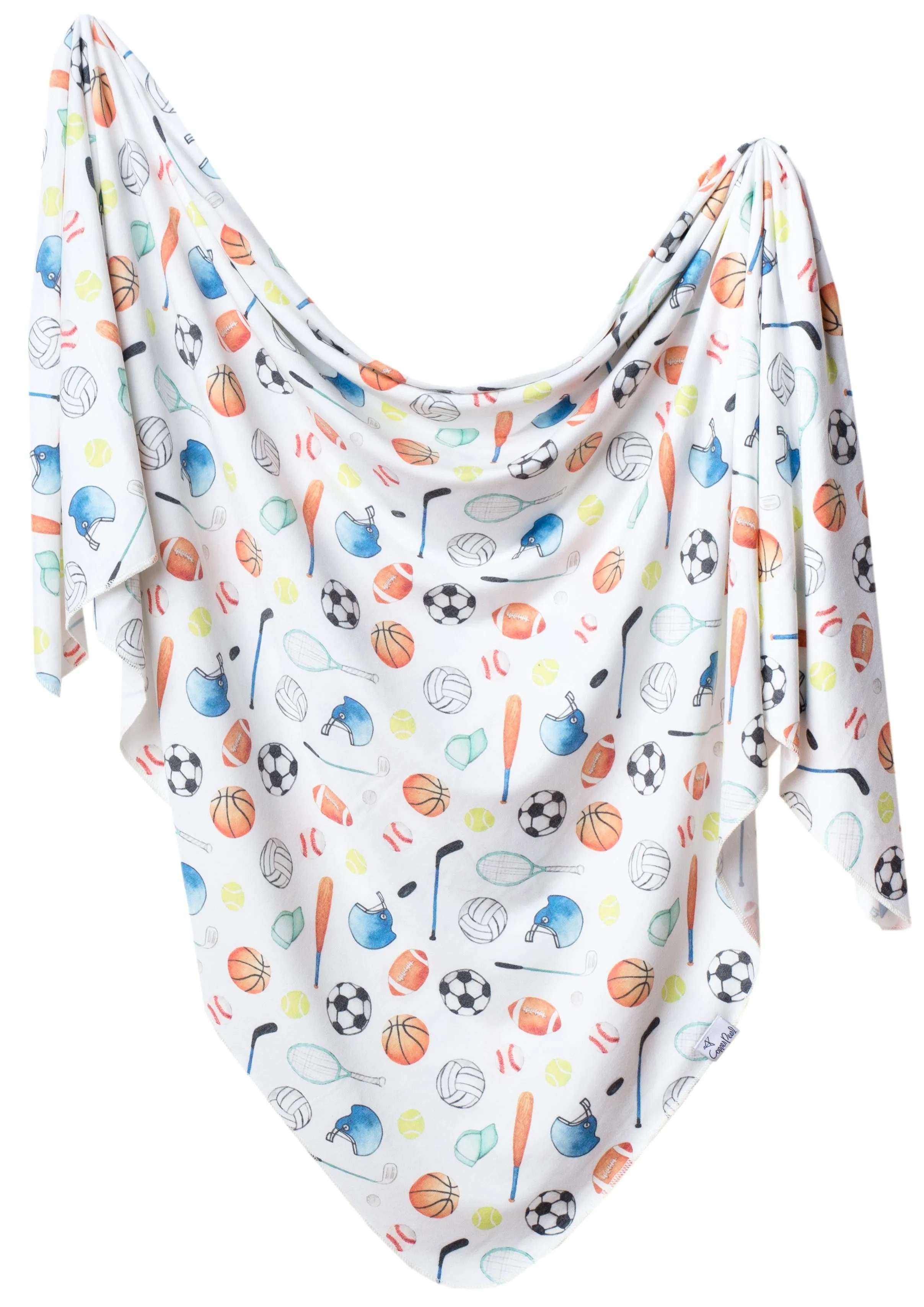 Copper Pearl Varsity Swaddle Blanket