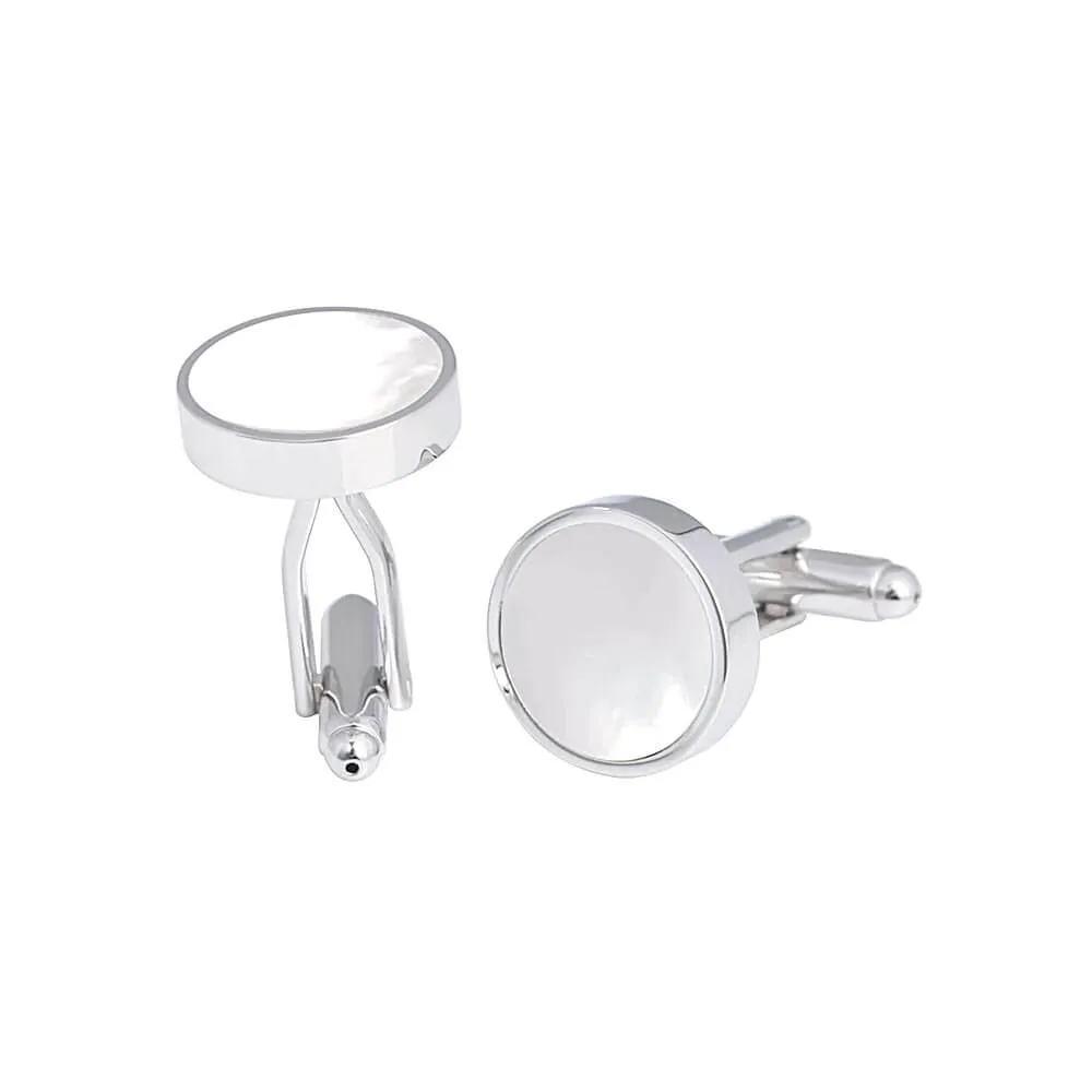 Copper Round Shell Cufflinks