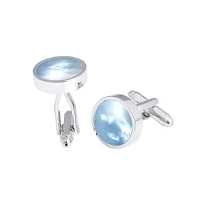 Copper Round Shell Cufflinks