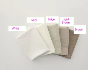 Cotton Linen Blend, Pigment Bio Washing, Red, Beige, Gray, Charcoal, Blue, Pink, Khaki, Green Navy Brown, Solid Colors - By the Yard 41815-1