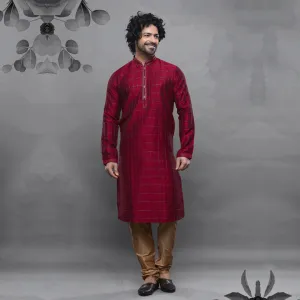 Crimson Flame Bold Red Kurta