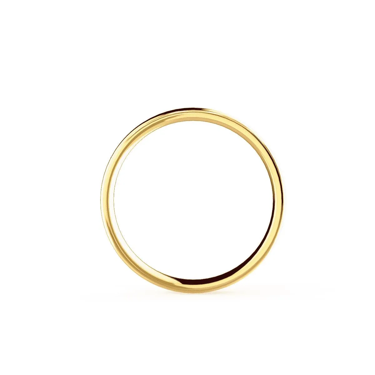 Custom 4 mm wide 14K Yellow Gold Domed Men's Wedding Band with Engraving