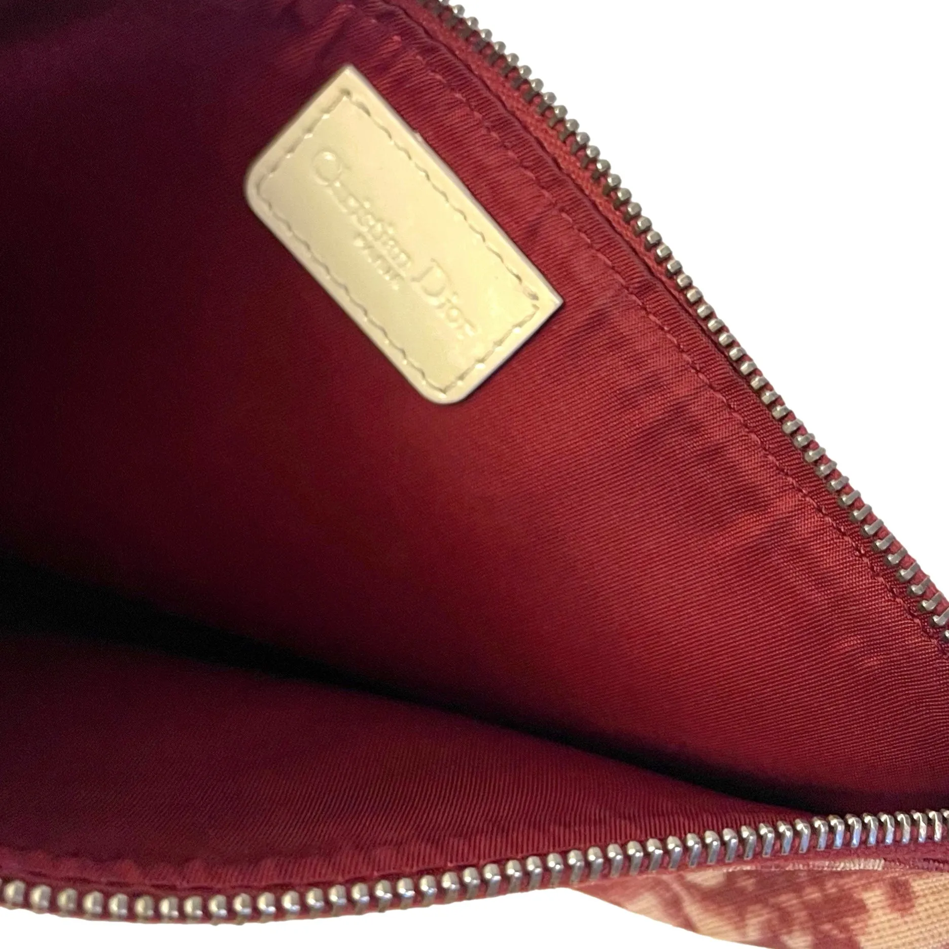 Dior Burgundy Logo Mini Saddle