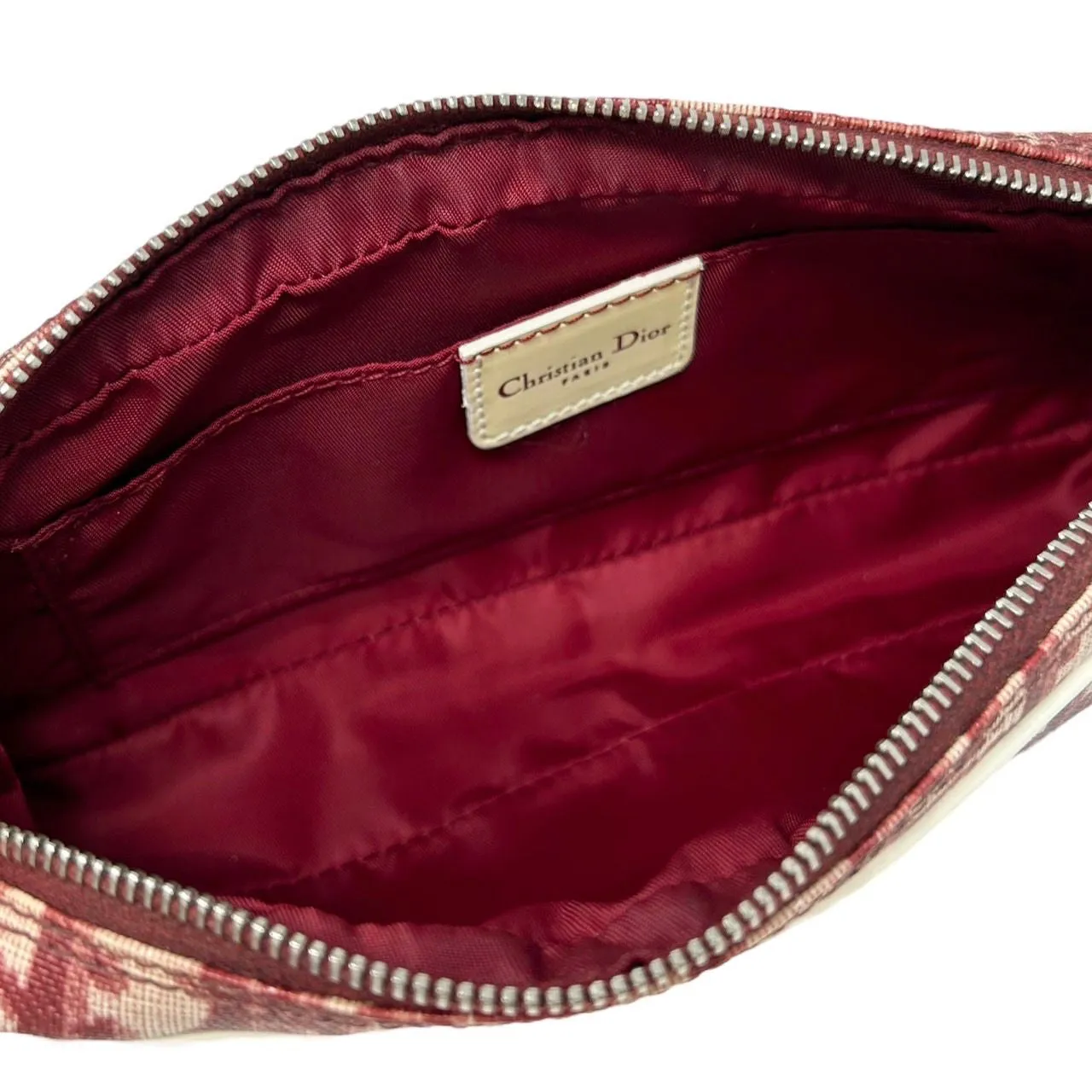 Dior Burgundy Logo Mini Shoulder Bag