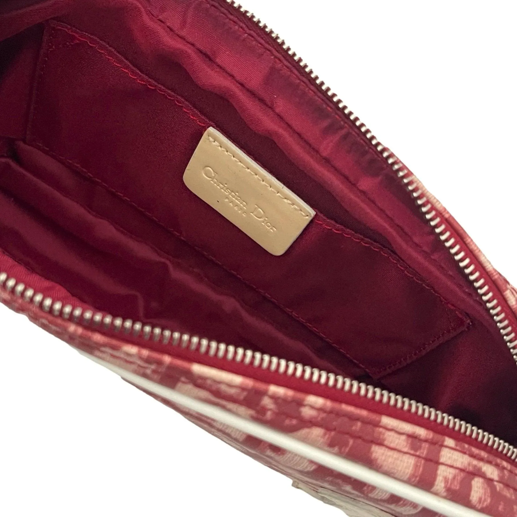 Dior Burgundy Logo Shoulder Bag