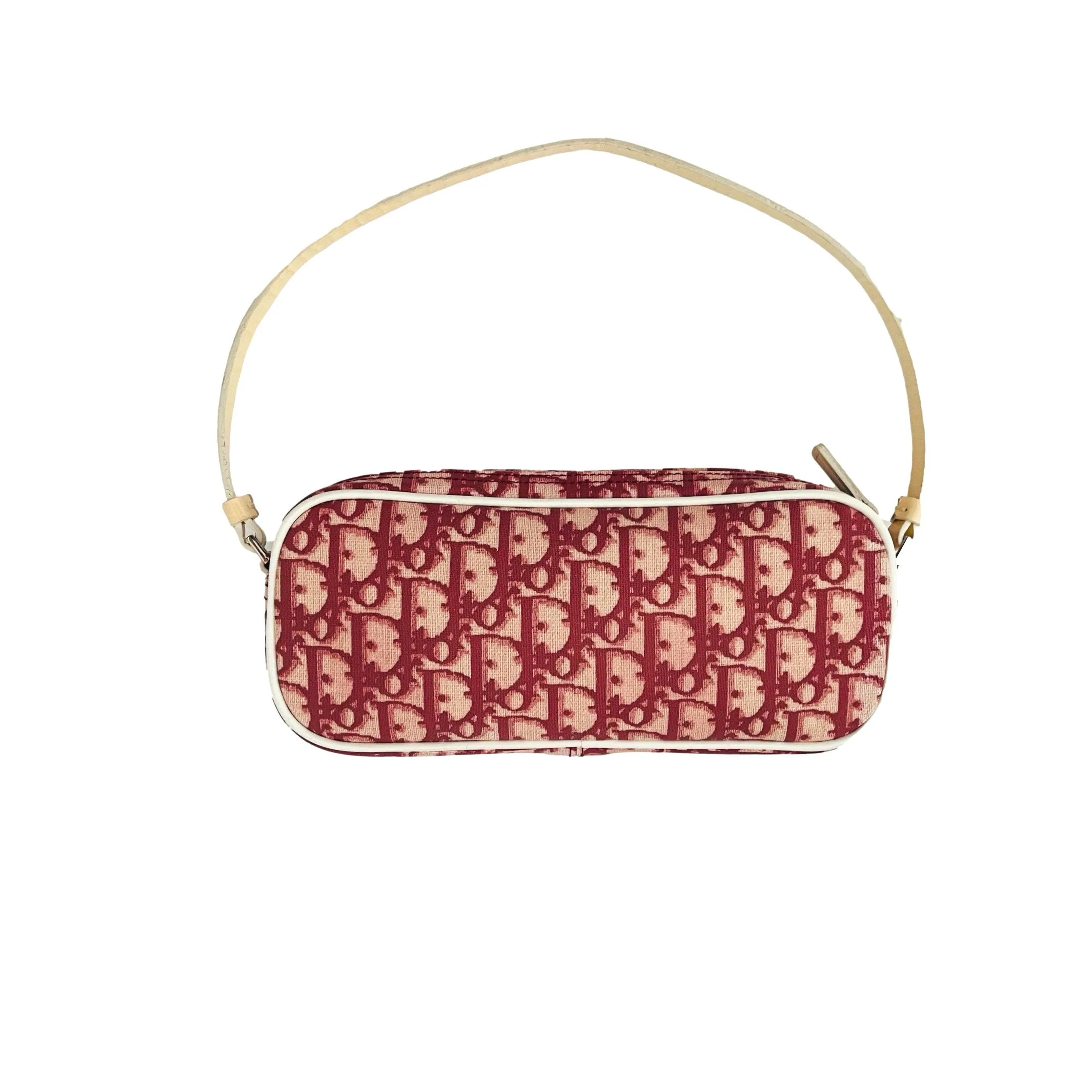 Dior Burgundy Logo Shoulder Bag