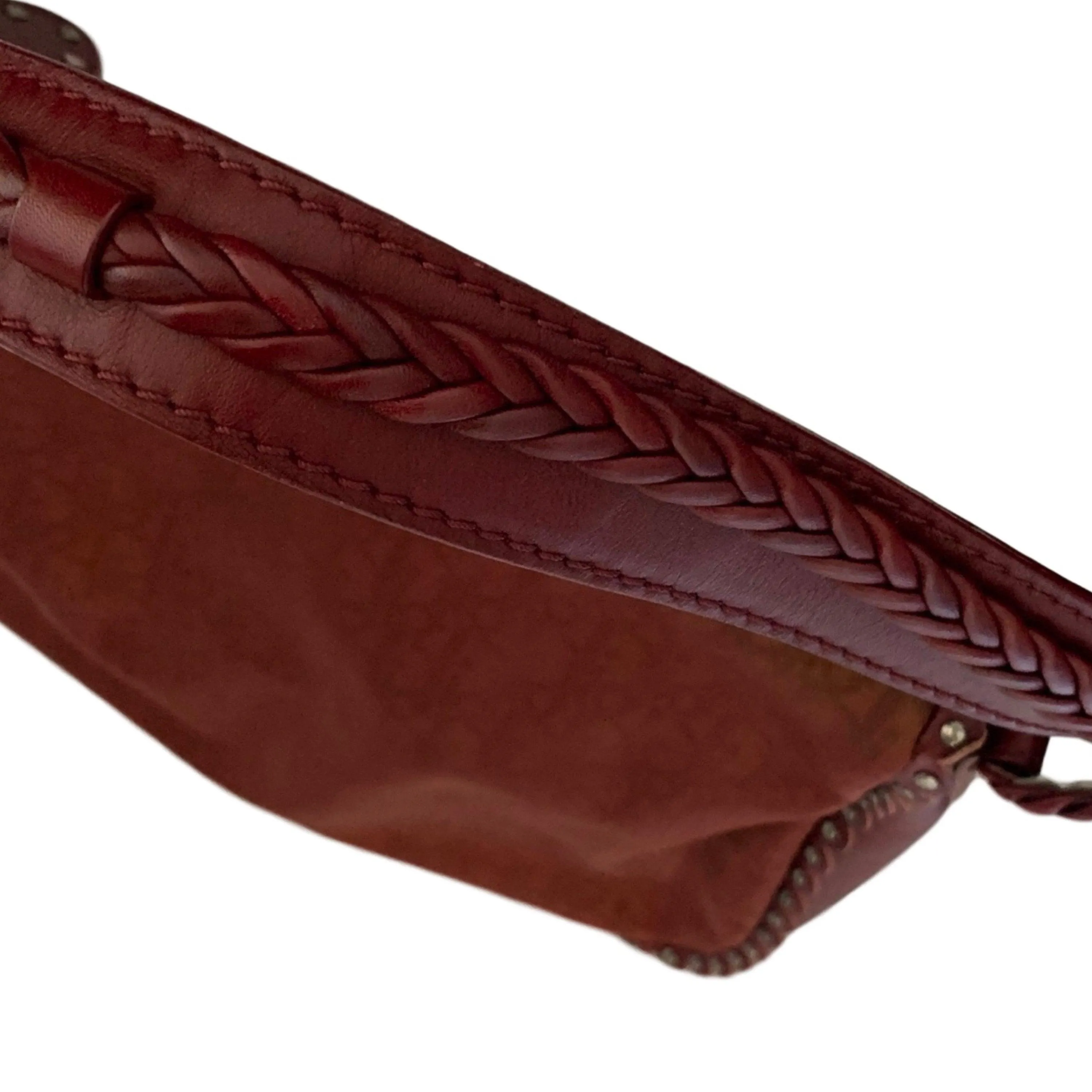 Dior Burgundy Monogram Shoulder Bag