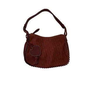 Dior Burgundy Monogram Shoulder Bag
