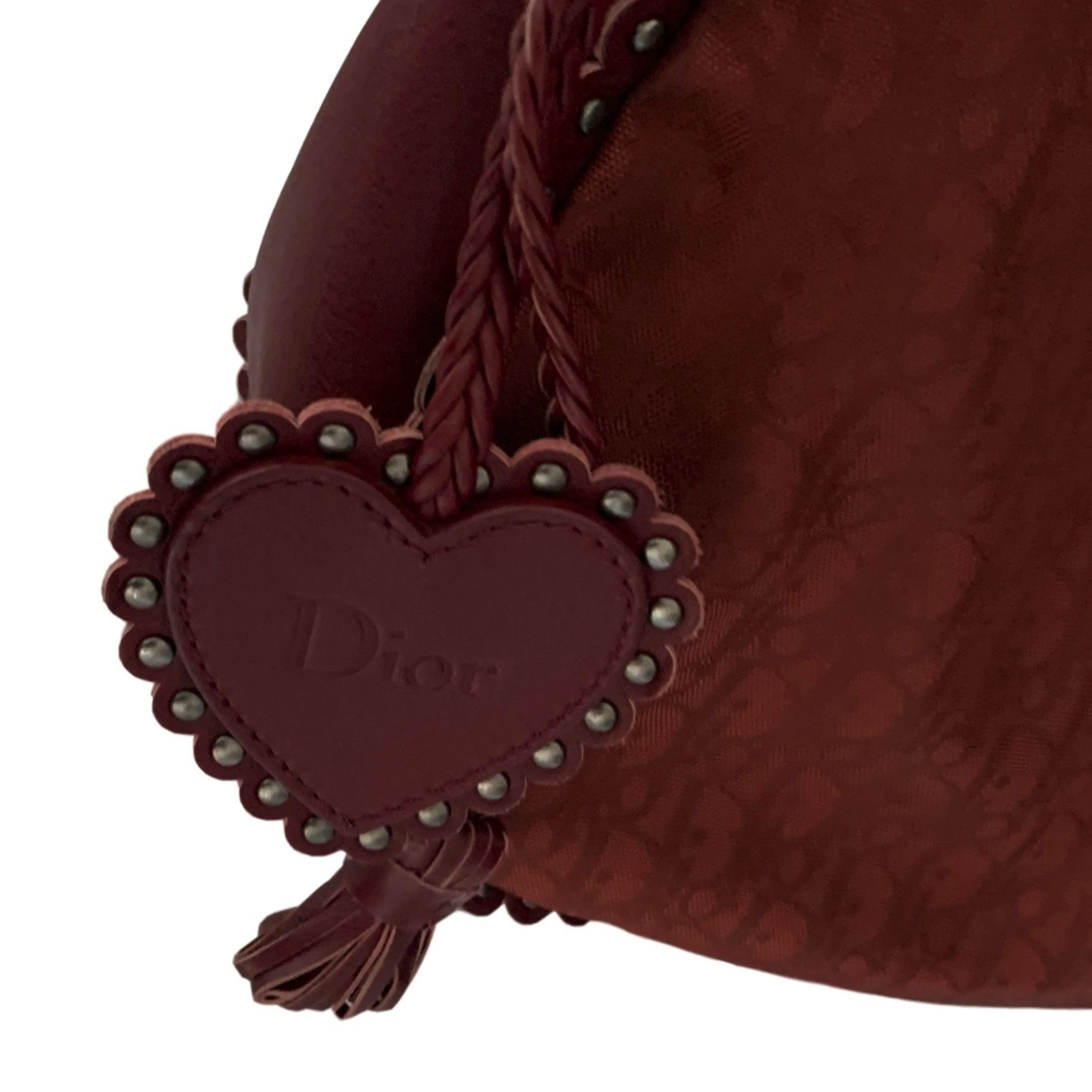 Dior Burgundy Monogram Shoulder Bag