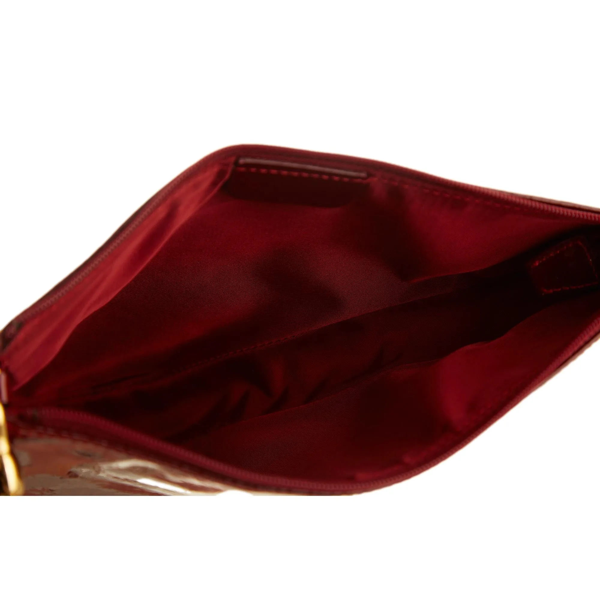 Dior Burgundy Patent Logo Mini Saddle Bag