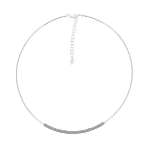 DNA Rhodium Plated Sterling Silver "Polvere" Necklace