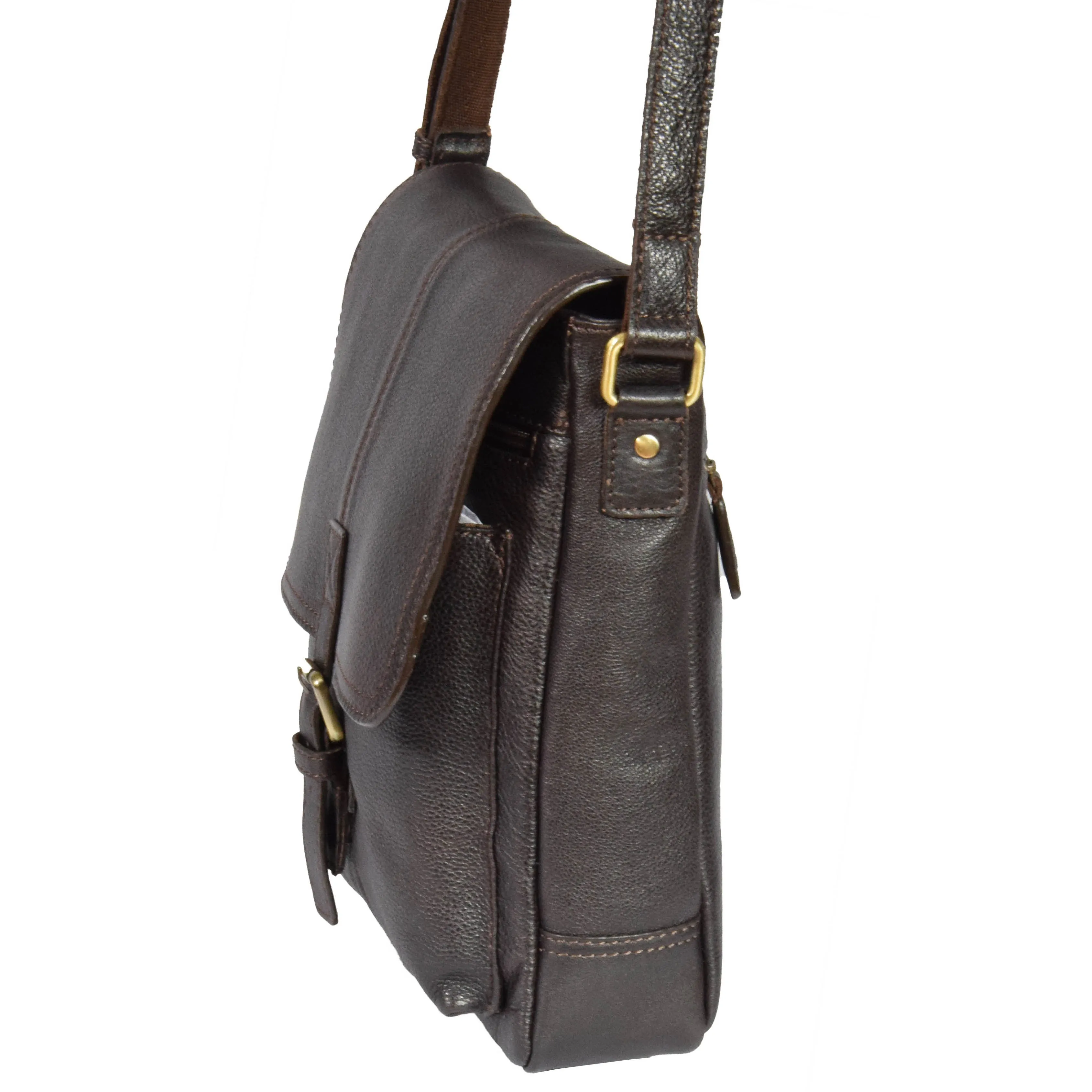 DR310 Men's Leather Cross Body Casual Bag Brown