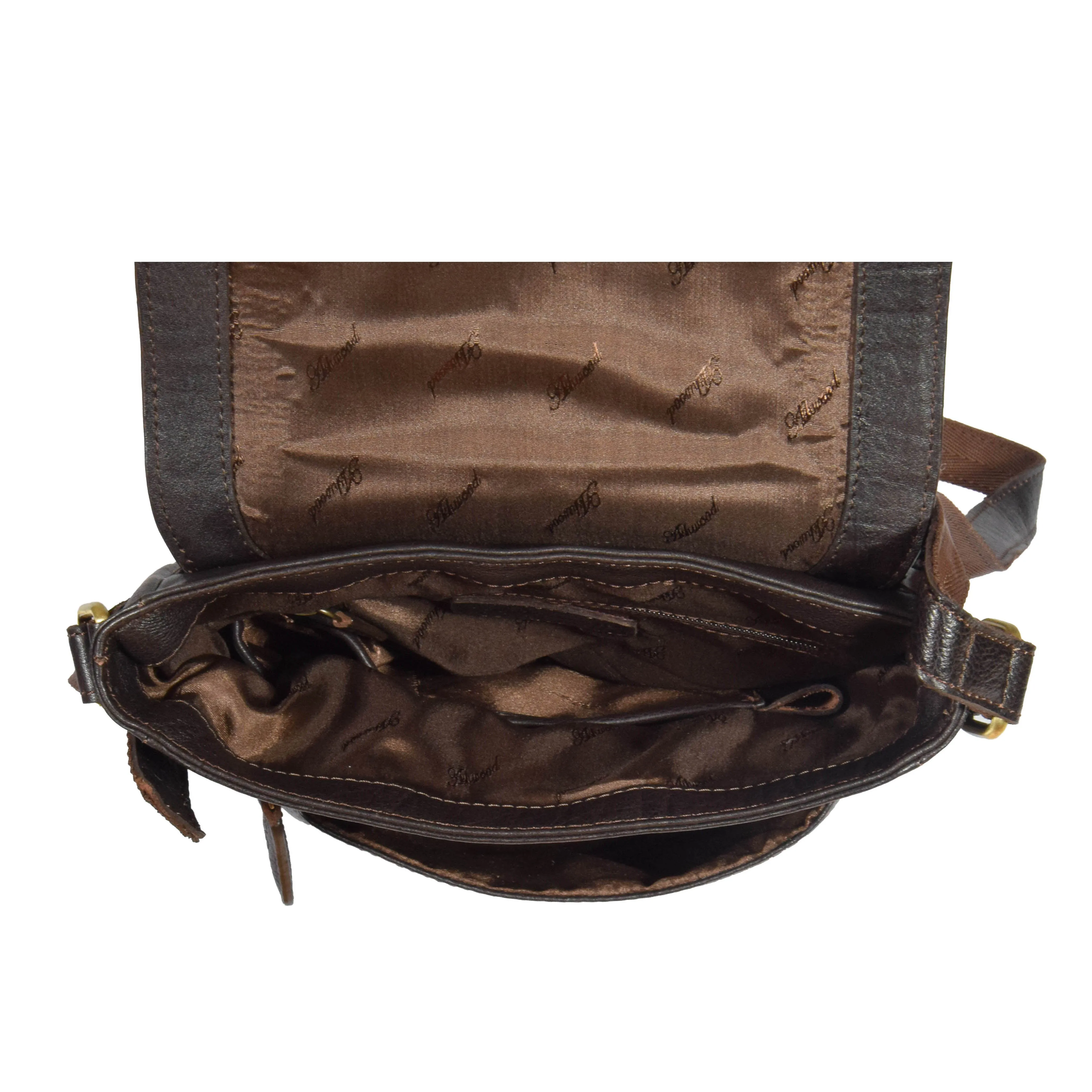 DR310 Men's Leather Cross Body Casual Bag Brown