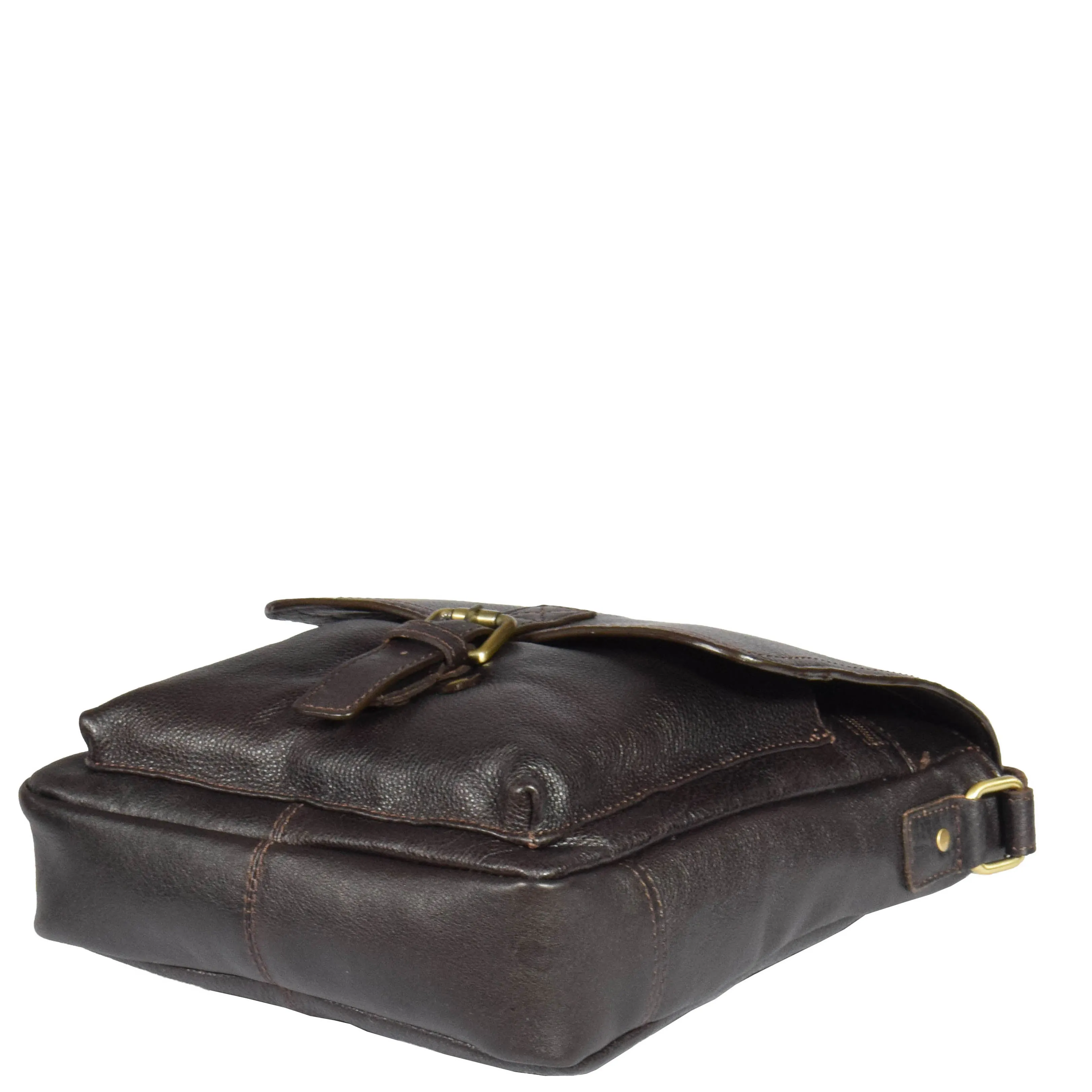 DR310 Men's Leather Cross Body Casual Bag Brown