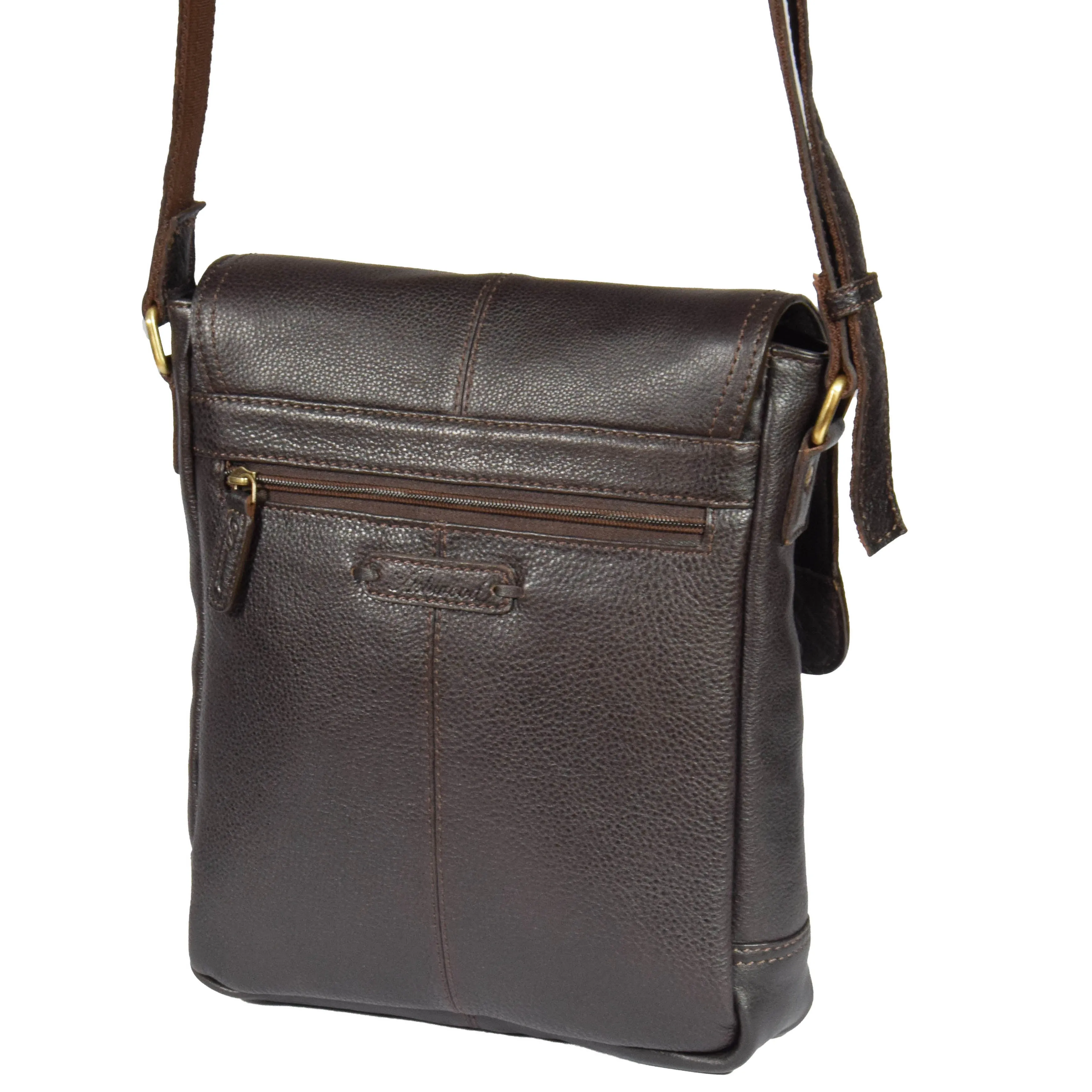 DR310 Men's Leather Cross Body Casual Bag Brown