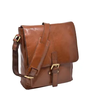 DR310 Men's Leather Cross Body Casual Bag Chestnut