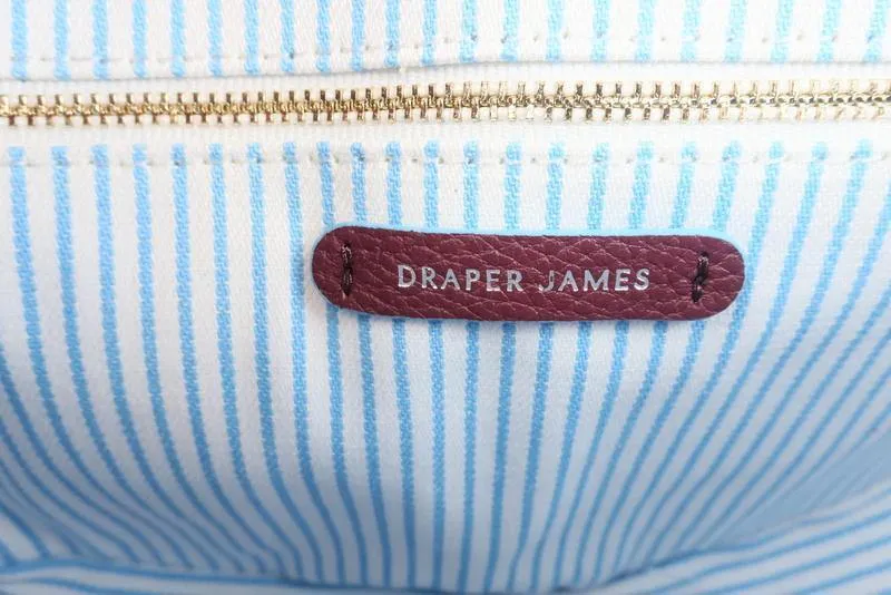 Draper James Round Saddle Bag Burgundy Leather Small Top Handle Crossbody NEW