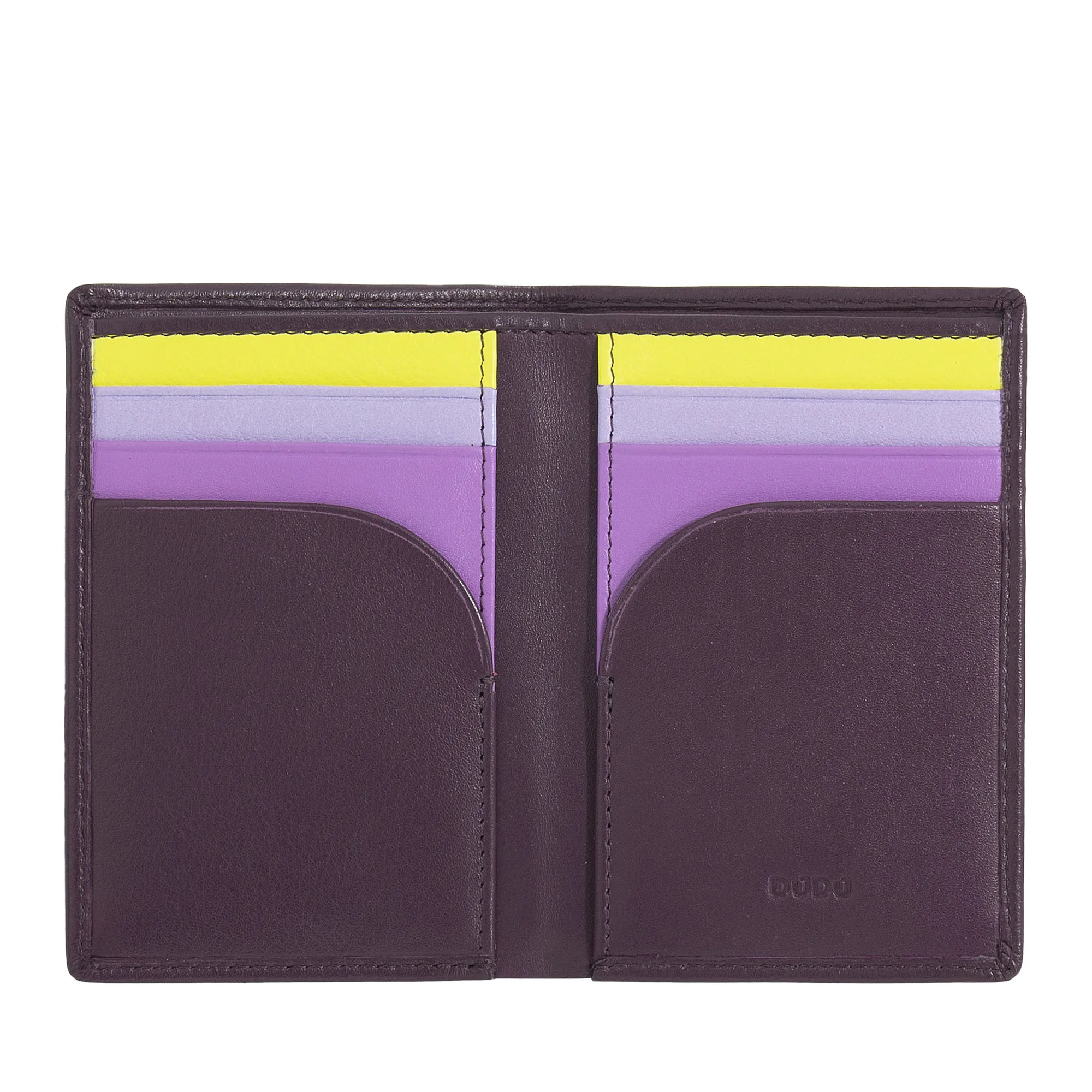 DUDU Men's Wallet in Small Leather, Compact Slim Men's Wallet with Credit Card holder, Cash banknotes holder, Door Zip, with RFID protection