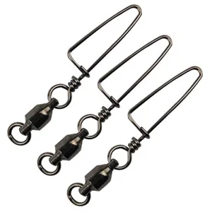 Easy Catch 10, 30 Pack High-Strength Fishing Ball Bearing Swivel with Coastlock Snap, Strong Welded Ring for Saltwater Fishing-18Lb to 350Lb (100% Copper Stainless Steel) (Size 5 5 (120lb) 30Pack)