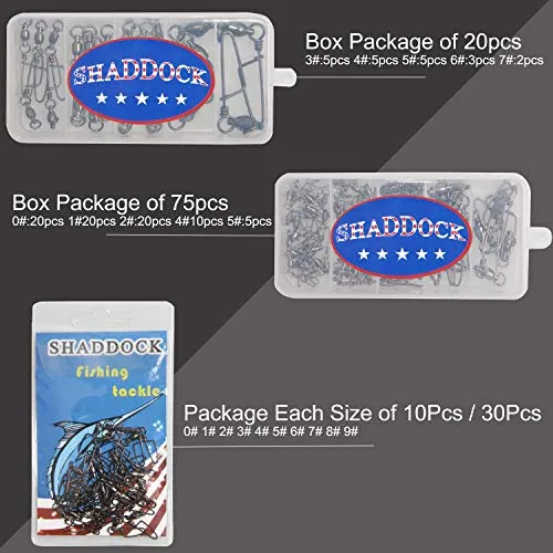Easy Catch 10, 30 Pack High-Strength Fishing Ball Bearing Swivel with Coastlock Snap, Strong Welded Ring for Saltwater Fishing-18Lb to 350Lb (100% Copper Stainless Steel) (Size 5 5 (120lb) 30Pack)