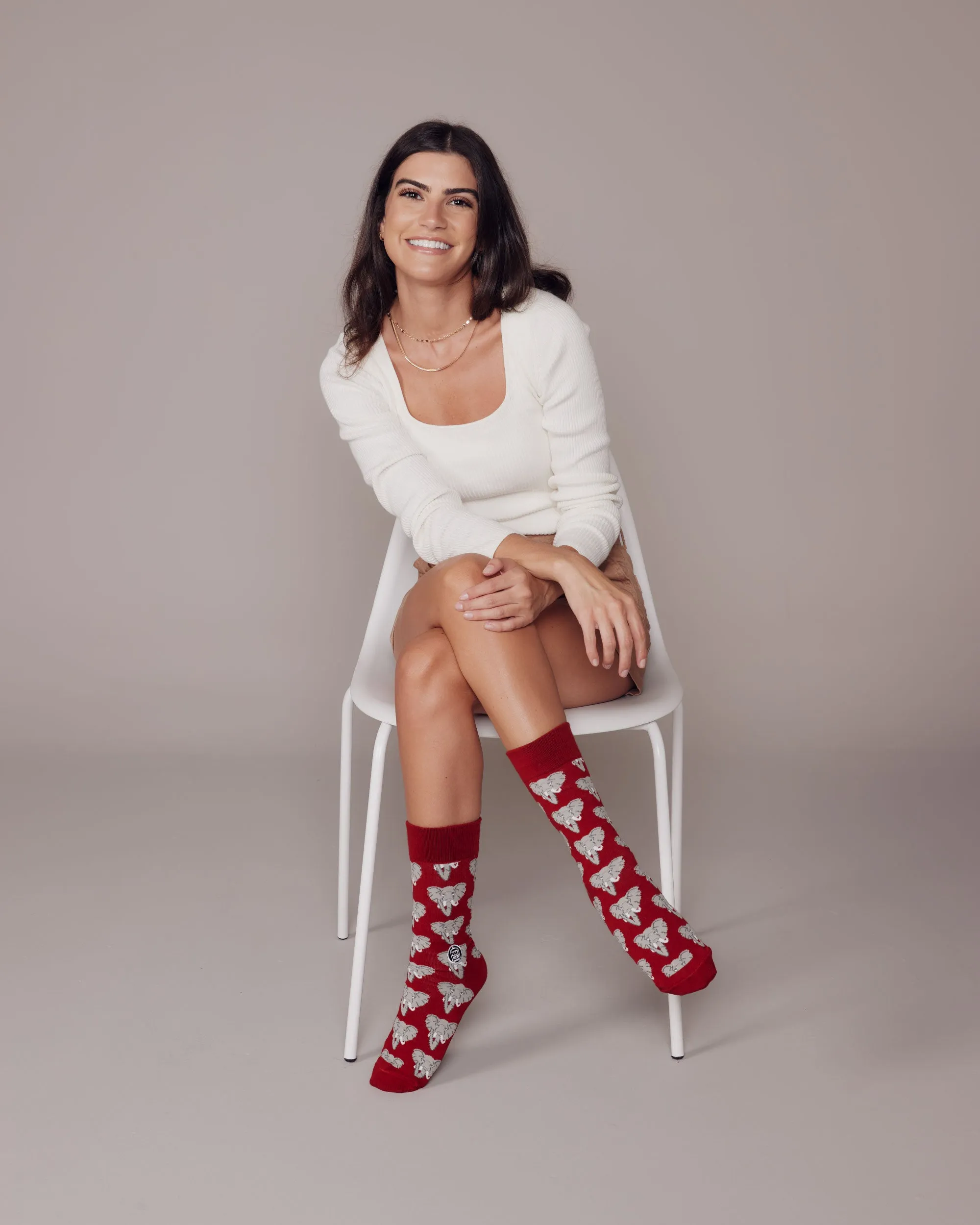 Elephant Crimson Socks