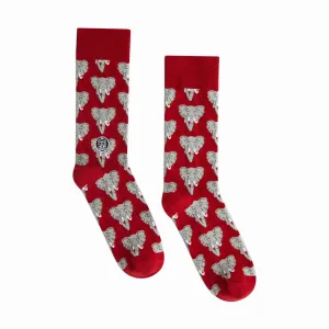 Elephant Crimson Socks
