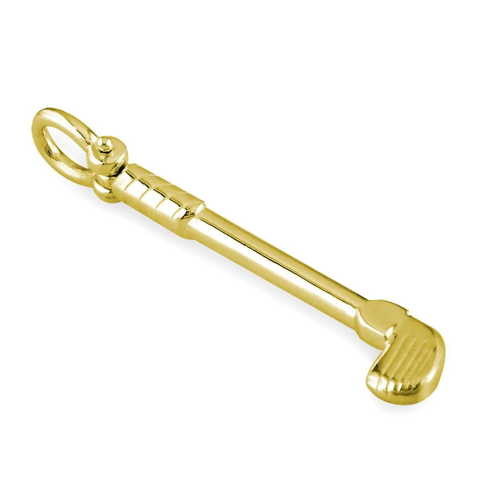 Extra Large Golf Club Charm in 14K Yellow Gold