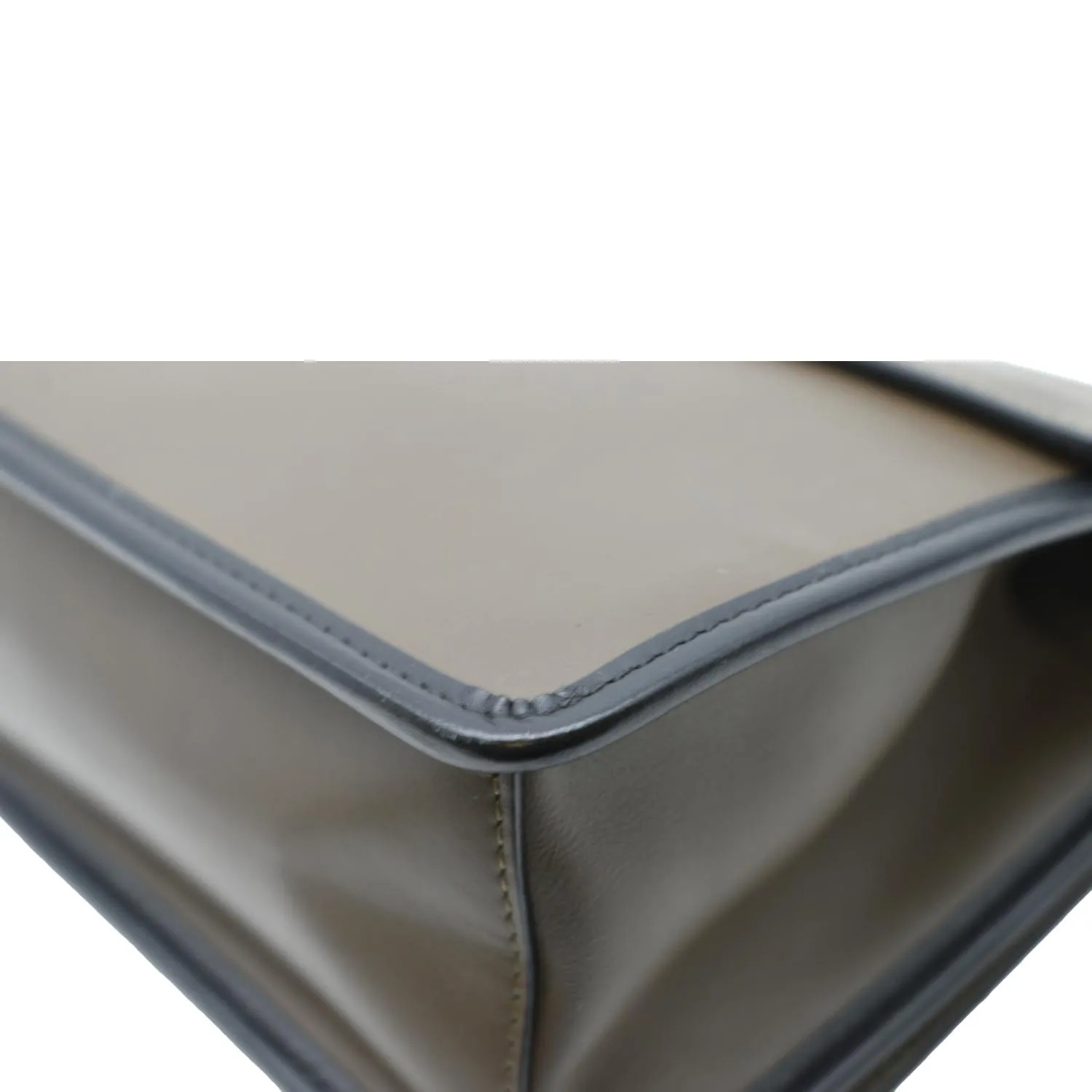 FENDI Kan I F Zucca Leather Shoulder Bag Brown