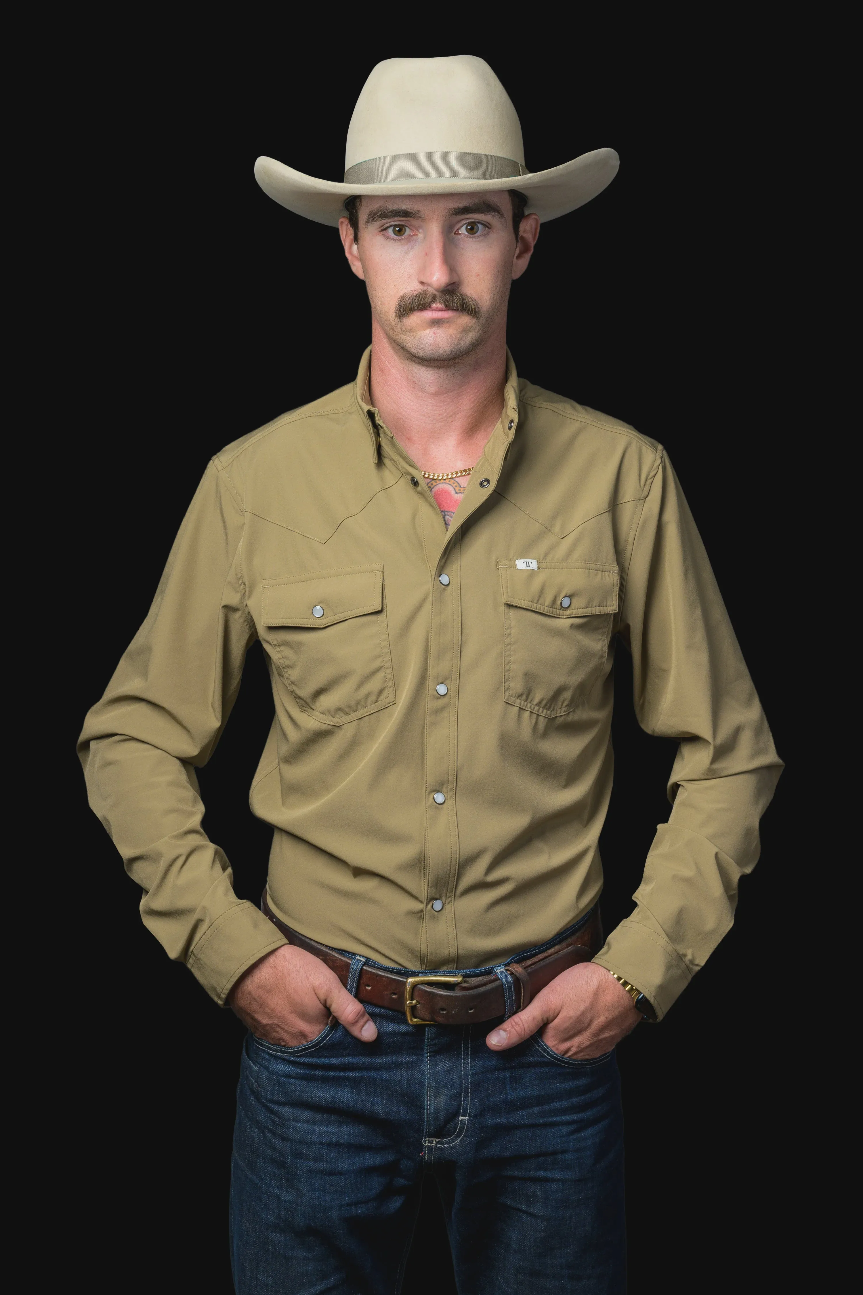 Ferrell - Khaki Long Sleeve Shirt