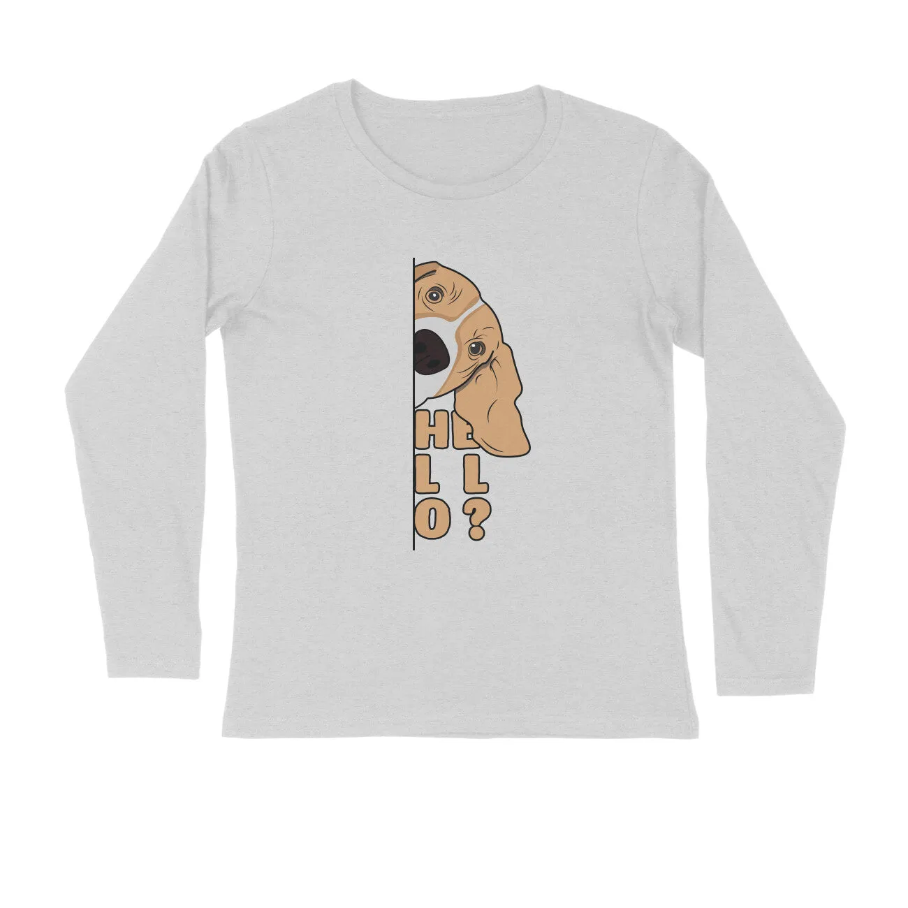 Full Sleeves Round Neck (Men) - Basset Hound Hello (7 Colours)