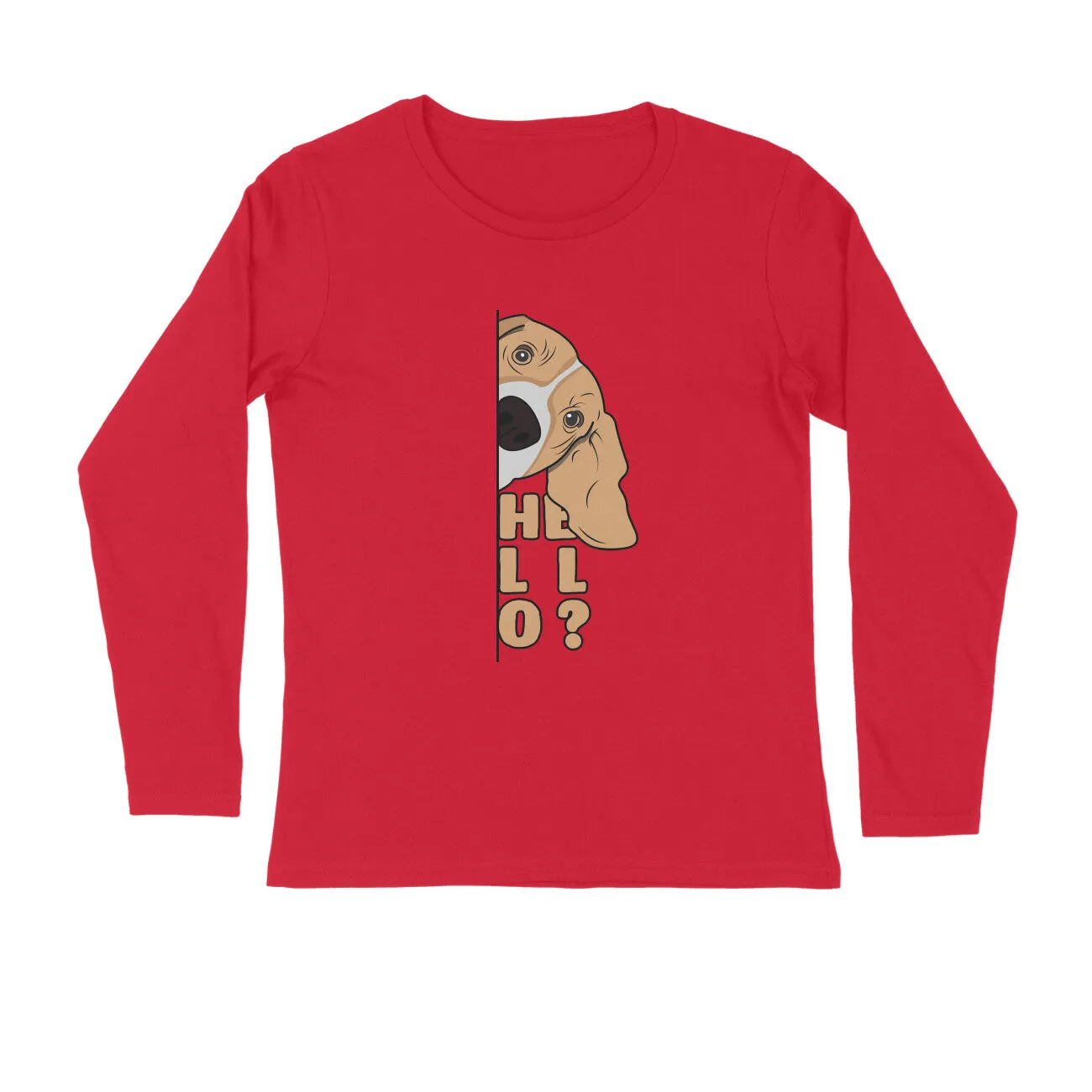 Full Sleeves Round Neck (Men) - Basset Hound Hello (7 Colours)