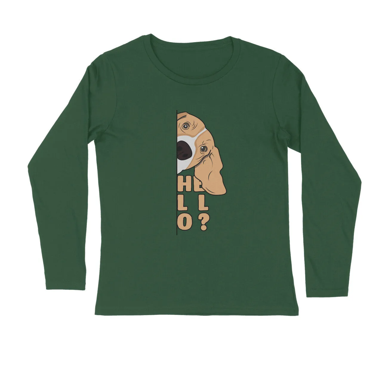 Full Sleeves Round Neck (Men) - Basset Hound Hello (7 Colours)