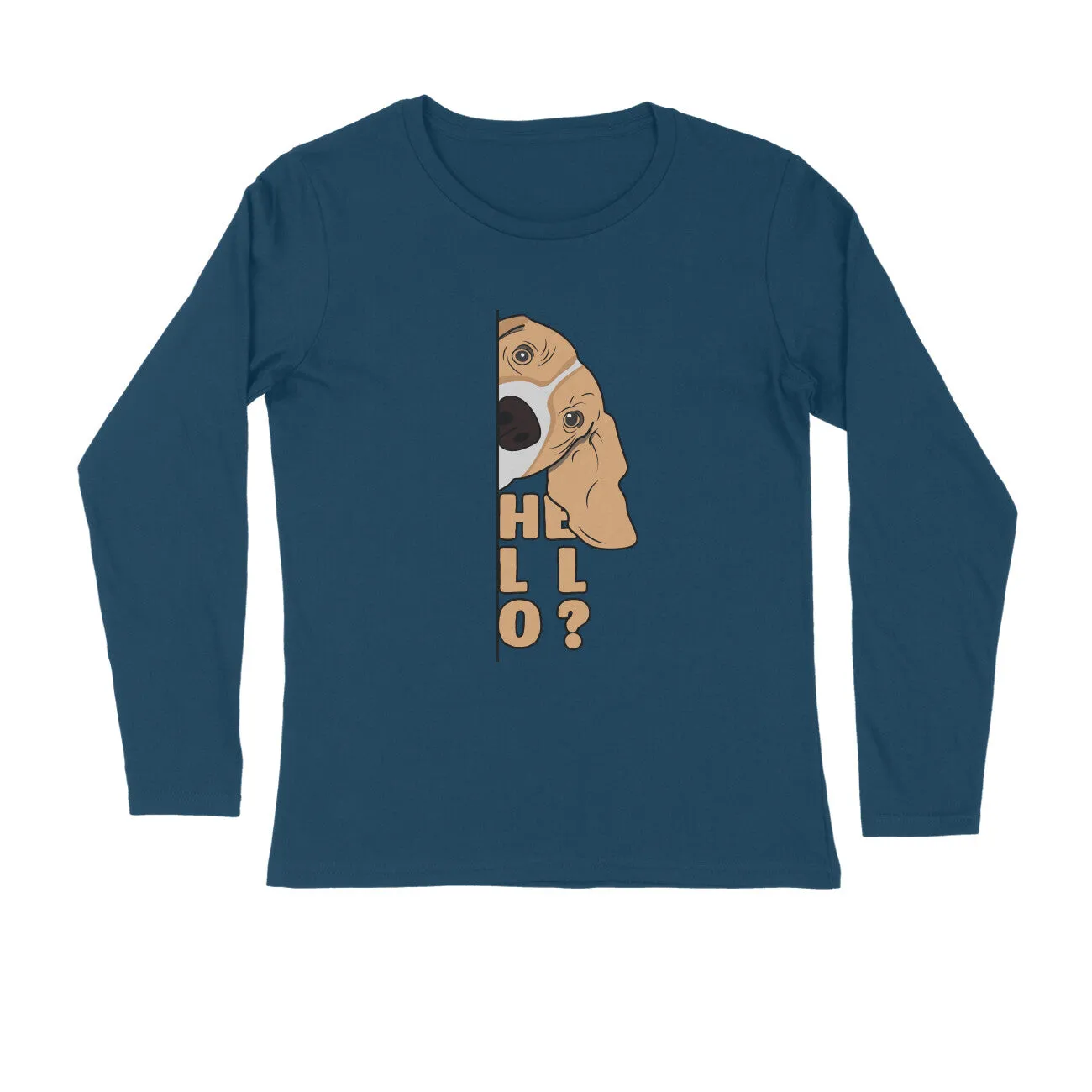 Full Sleeves Round Neck (Men) - Basset Hound Hello (7 Colours)