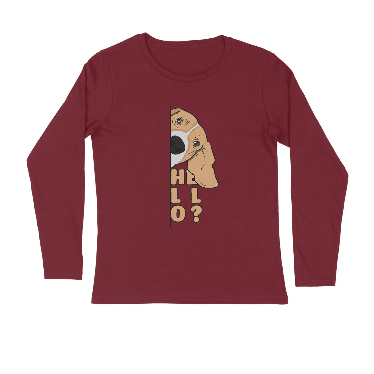 Full Sleeves Round Neck (Men) - Basset Hound Hello (7 Colours)