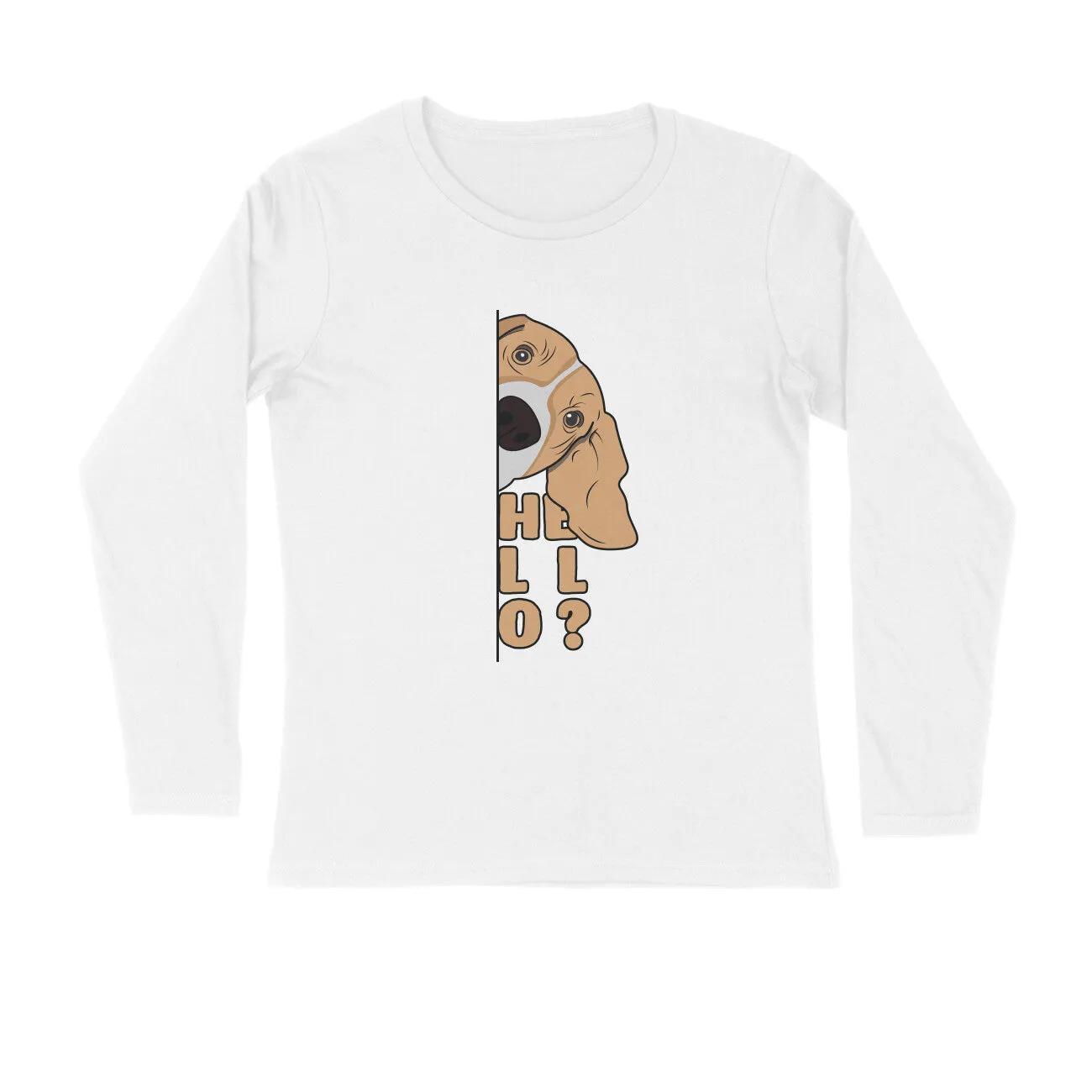 Full Sleeves Round Neck (Men) - Basset Hound Hello (7 Colours)