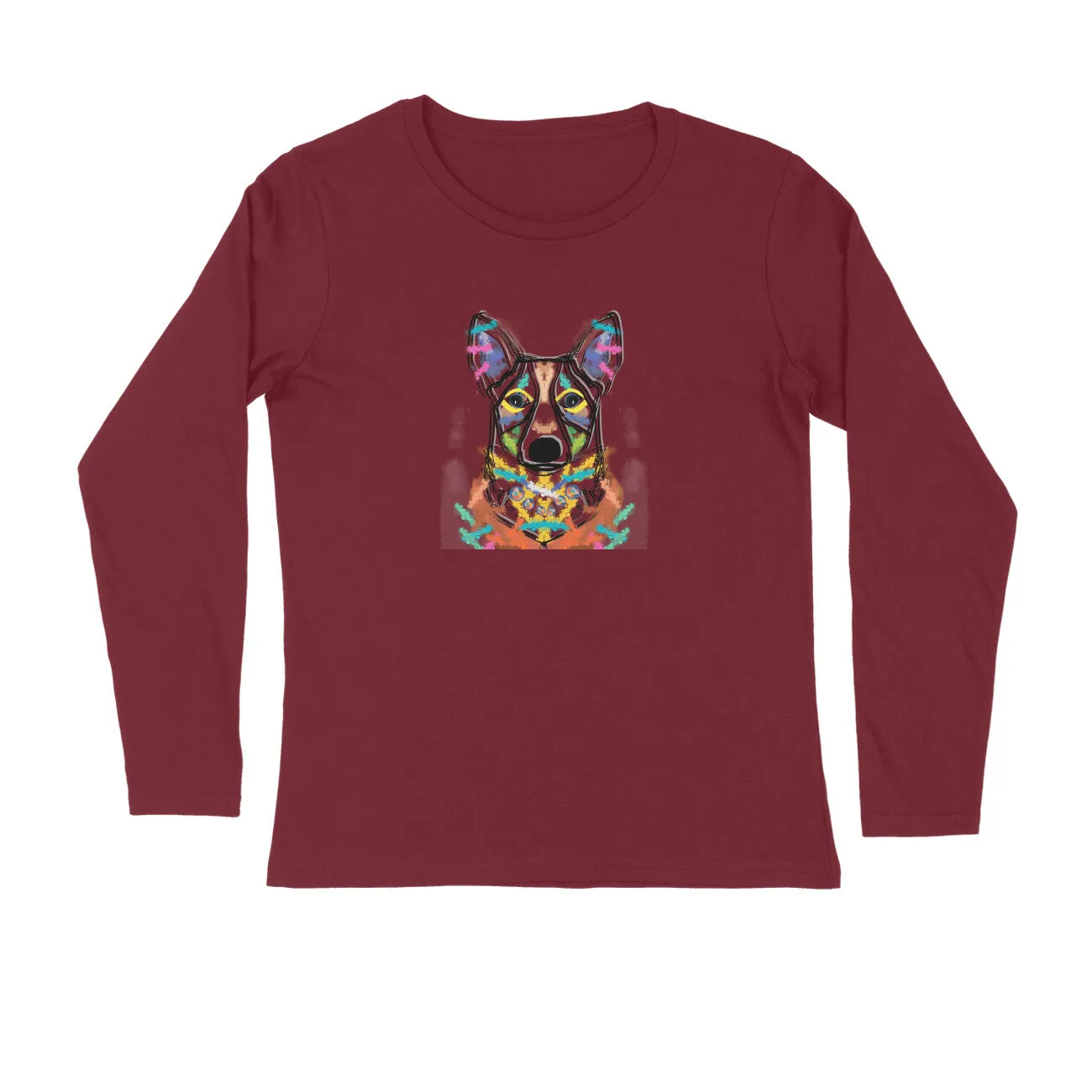 Full Sleeves Round Neck (Men) - Happy Corgi (6 Colours)