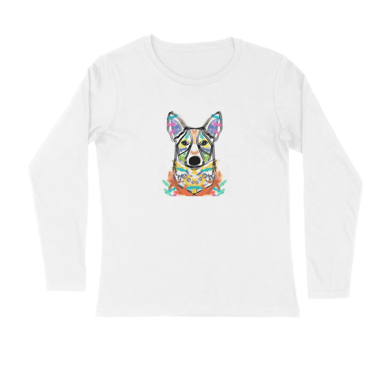 Full Sleeves Round Neck (Men) - Happy Corgi (6 Colours)