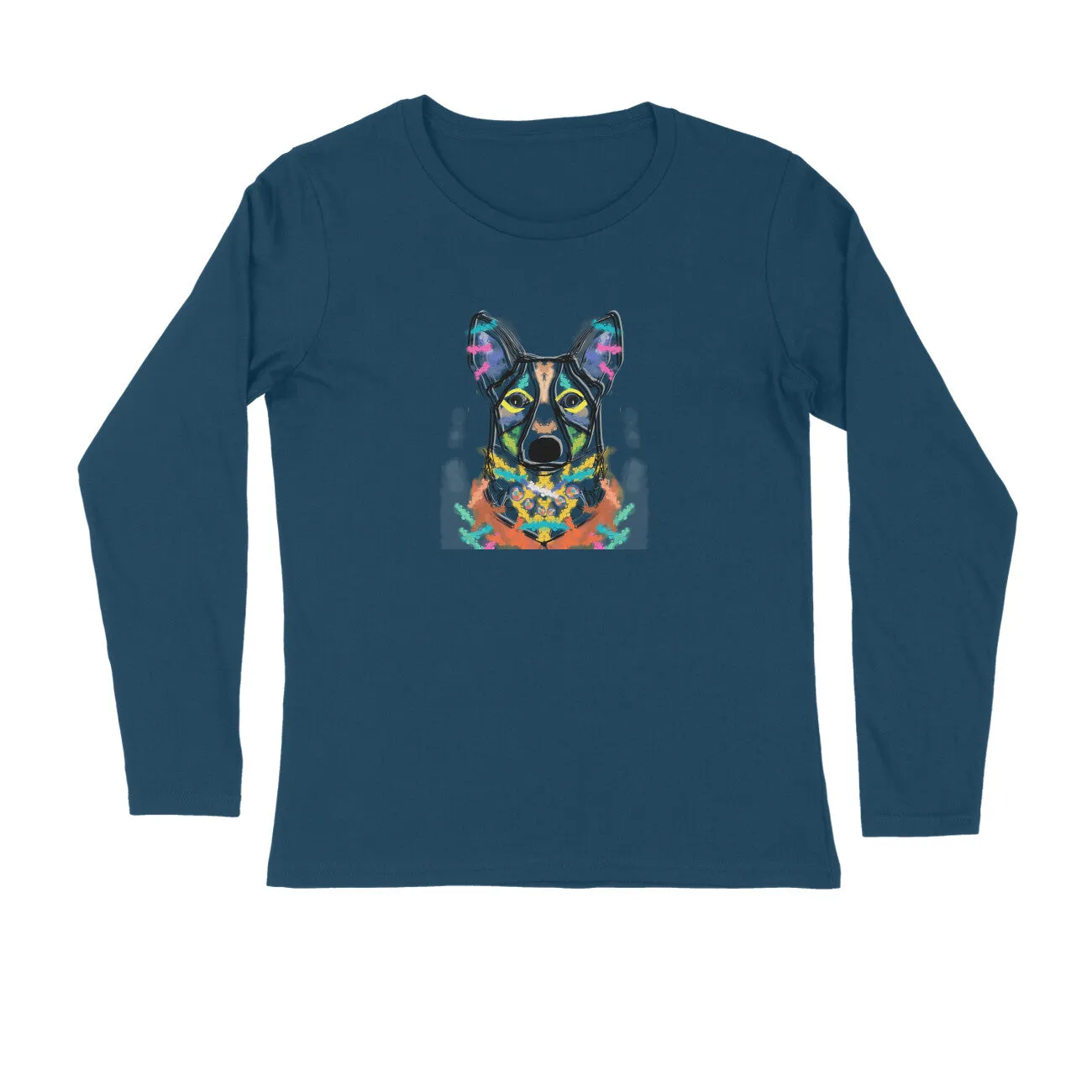 Full Sleeves Round Neck (Men) - Happy Corgi (6 Colours)