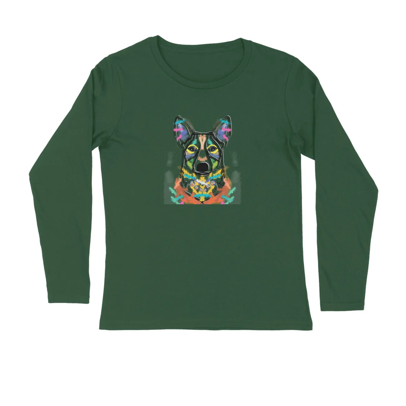 Full Sleeves Round Neck (Men) - Happy Corgi (6 Colours)