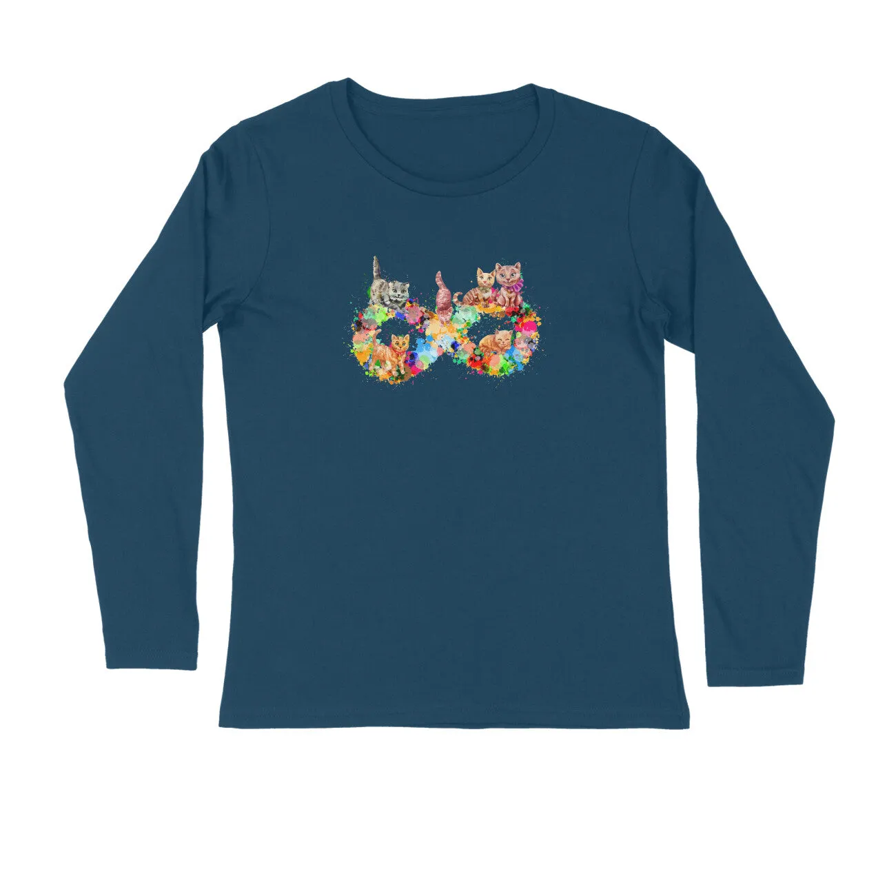 Full Sleeves Round Neck (Men) - Infinity Cat Love (7 Colours)