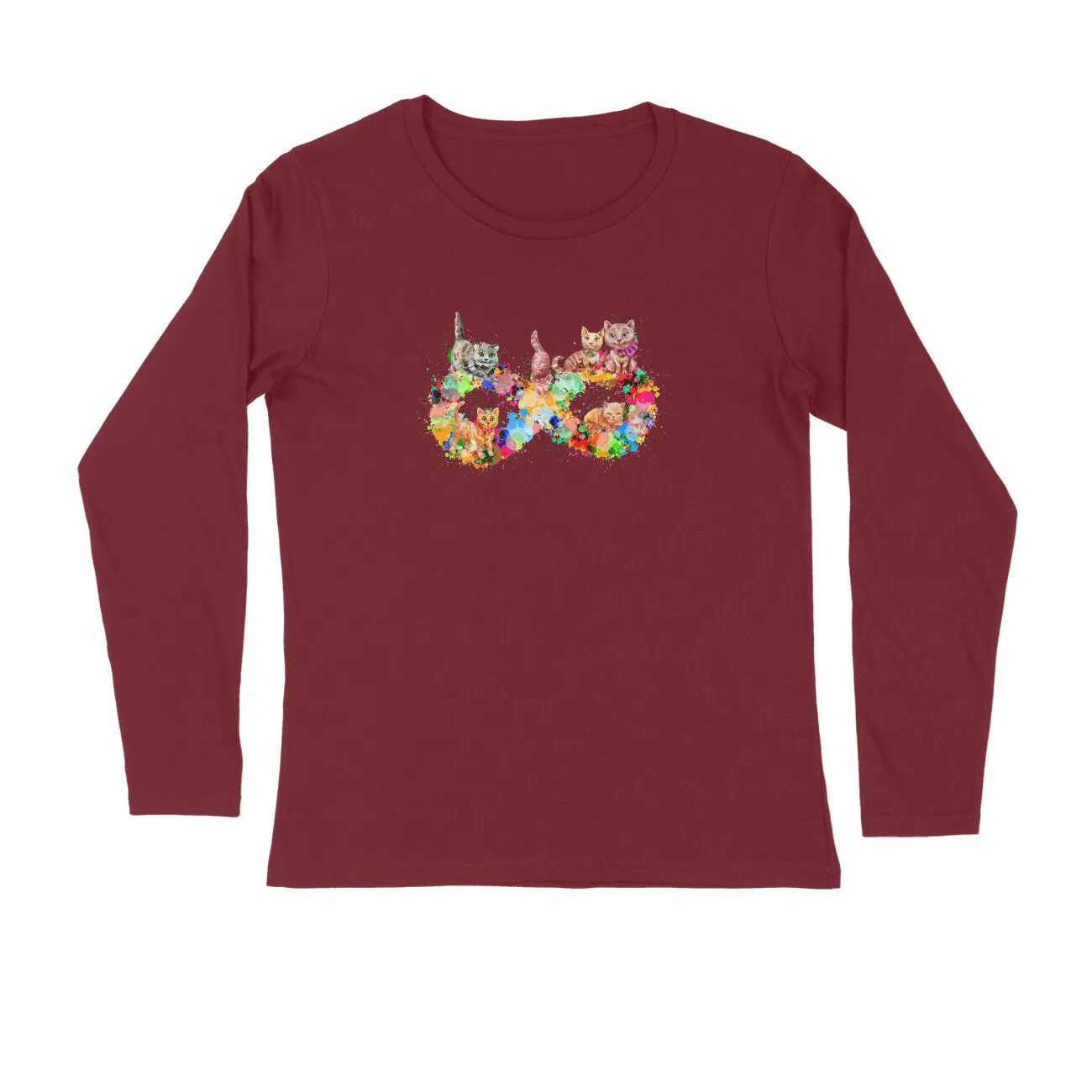 Full Sleeves Round Neck (Men) - Infinity Cat Love (7 Colours)