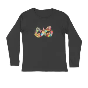 Full Sleeves Round Neck (Men) - Infinity Cat Love (7 Colours)