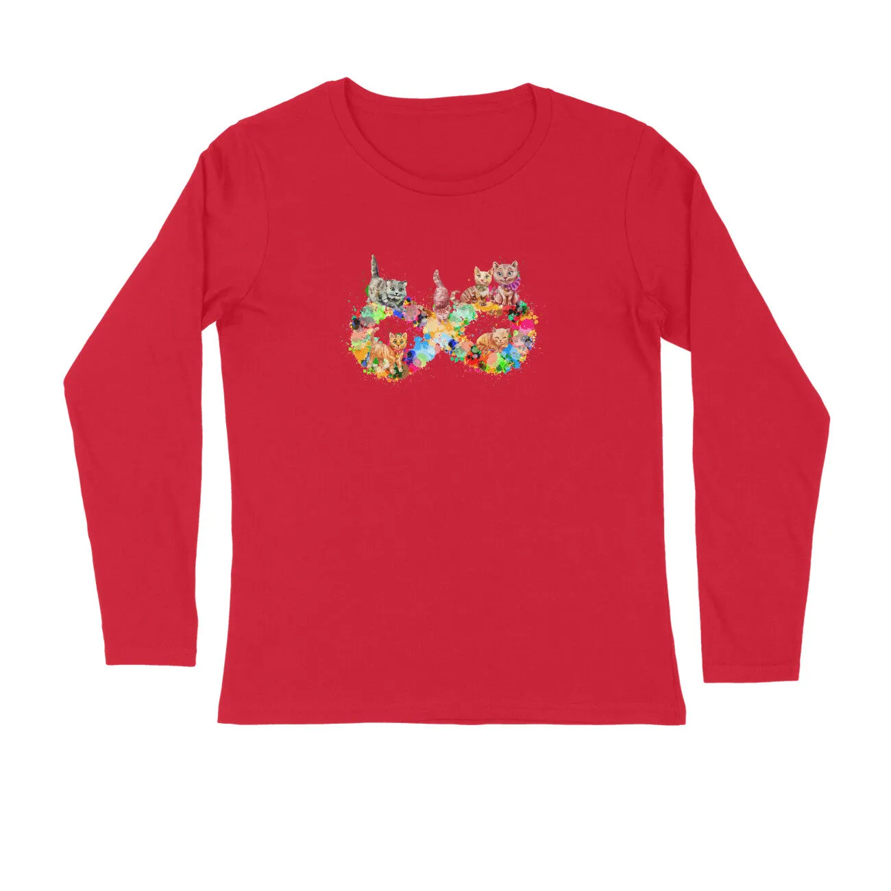 Full Sleeves Round Neck (Men) - Infinity Cat Love (7 Colours)
