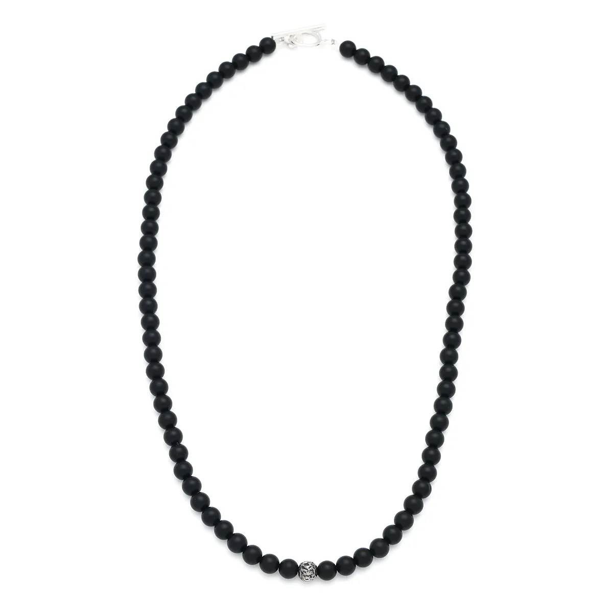 Gemstone Beaded Necklace with Sterling Spacer