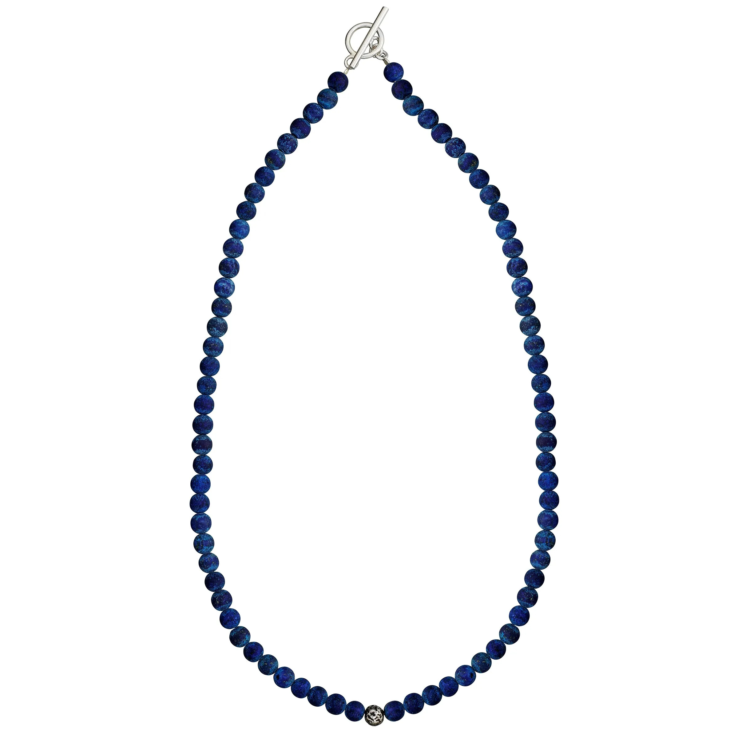 Gemstone Beaded Necklace with Sterling Spacer