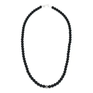 Gemstone Beaded Necklace with Sterling Spacer