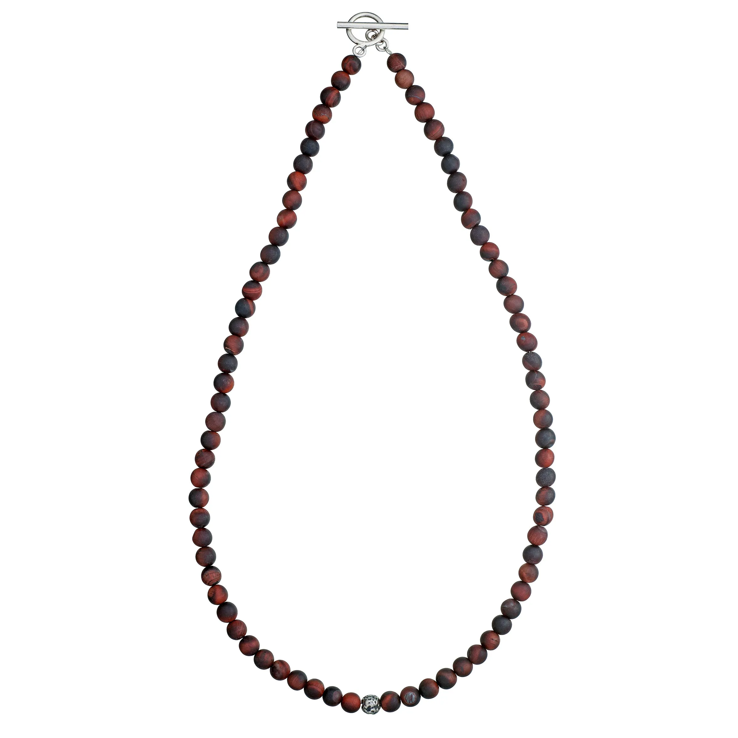 Gemstone Beaded Necklace with Sterling Spacer