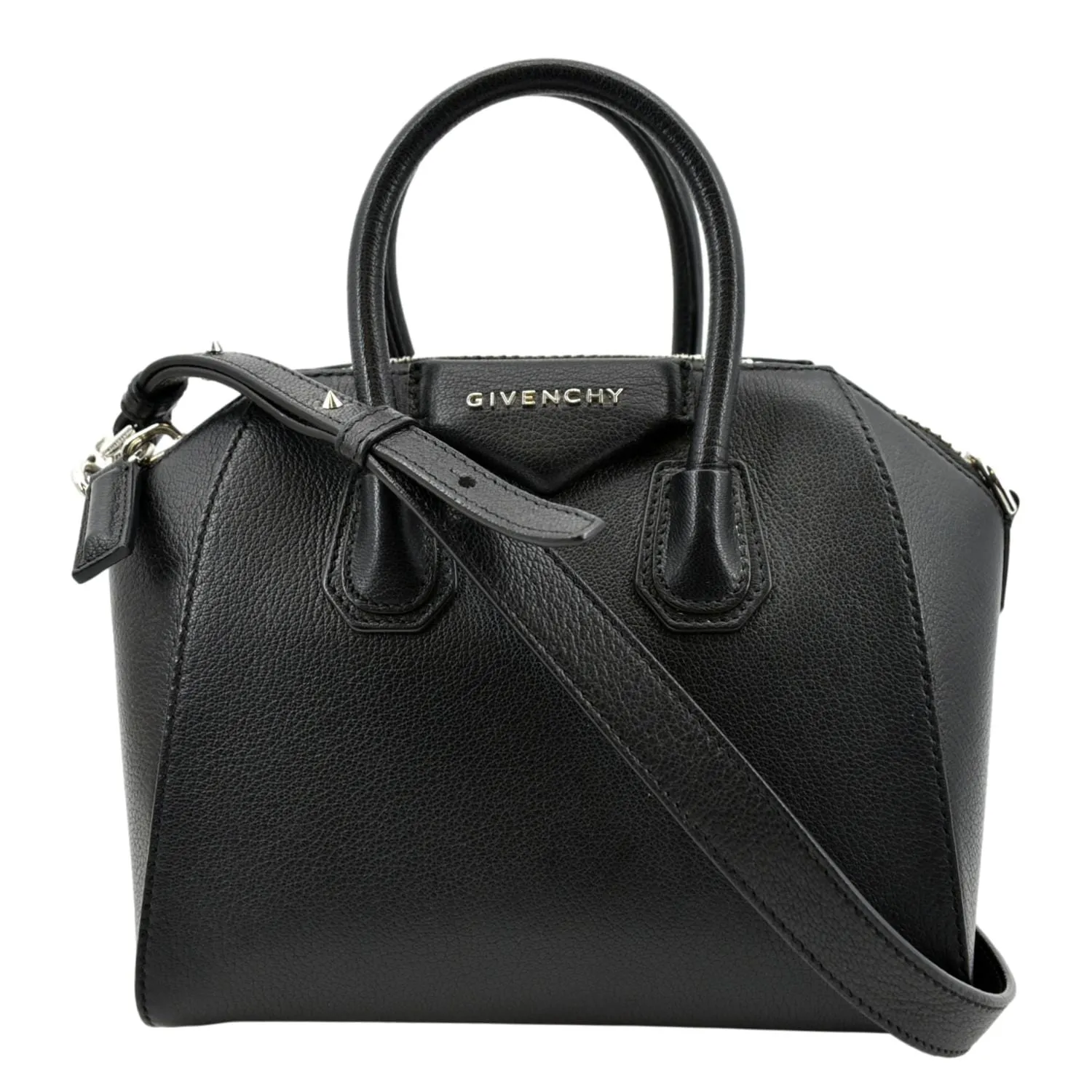 GIVENCHY Antigona Mini Leather Shoulder Bag Black