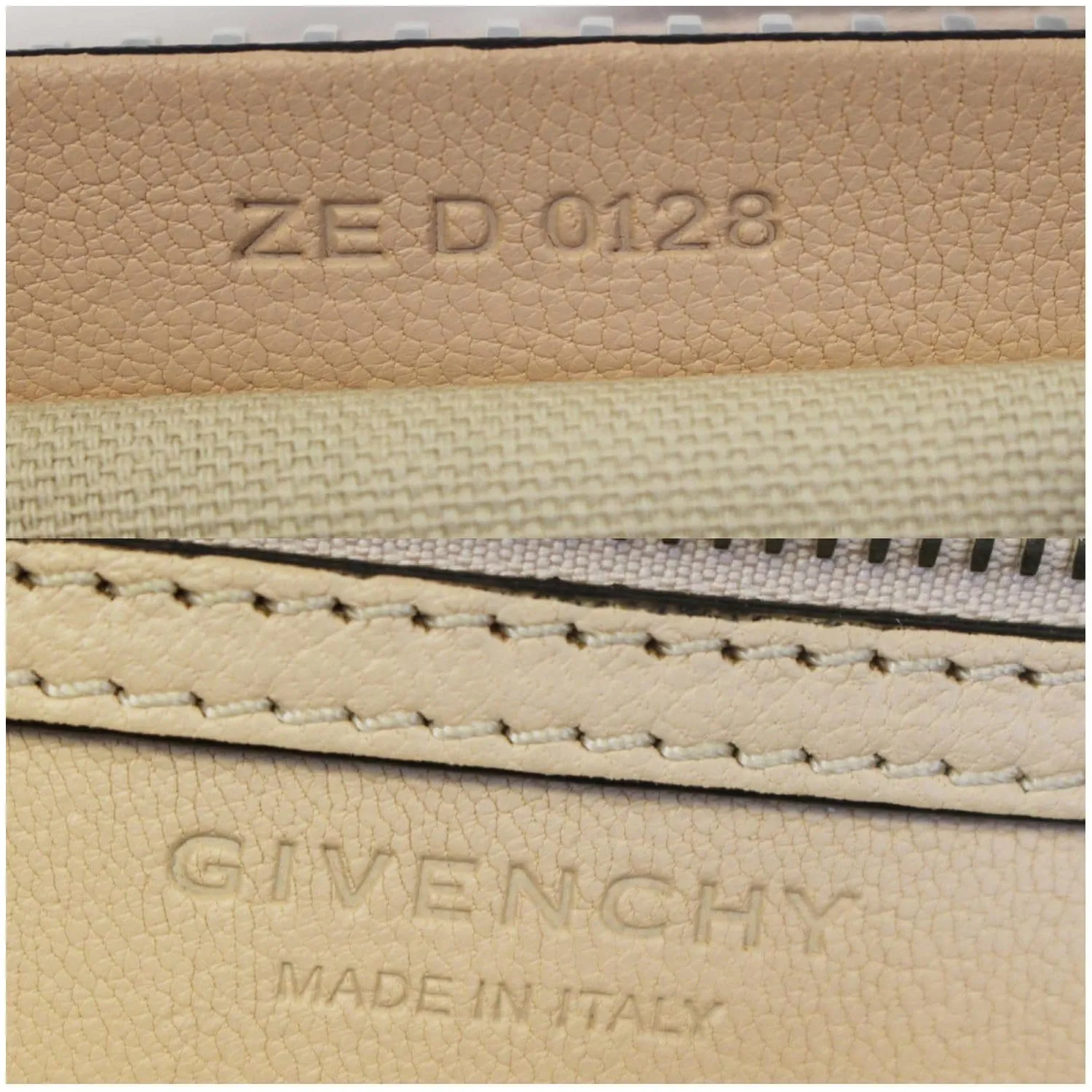GIVENCHY Antigona Small Goatskin Leather Shoulder Bag Beige
