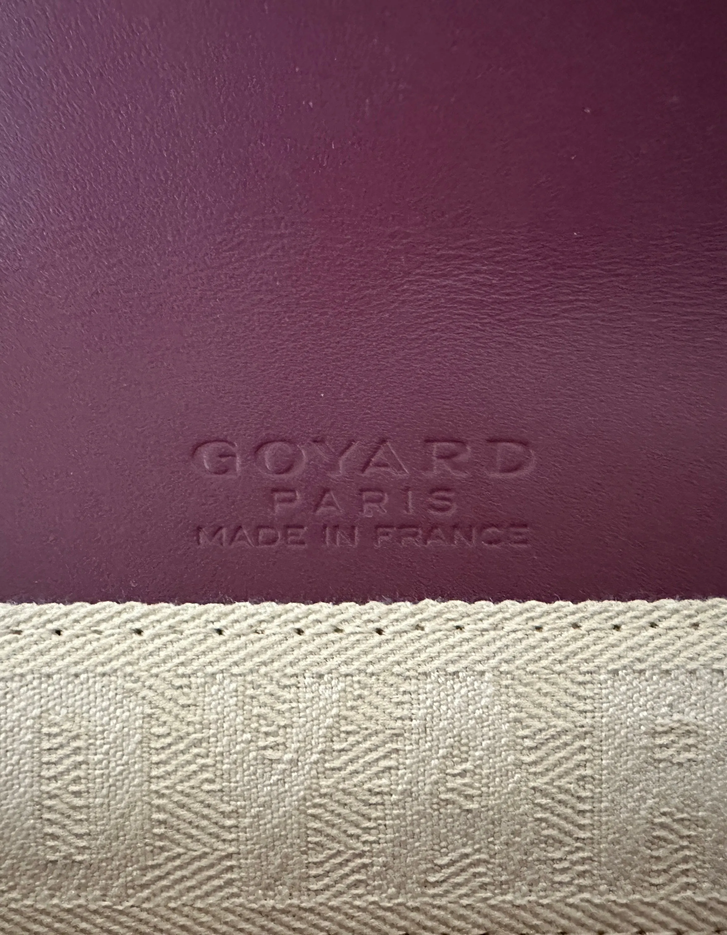 Goyard Burgundy Goyardine Monte Carlo Bois Clutch